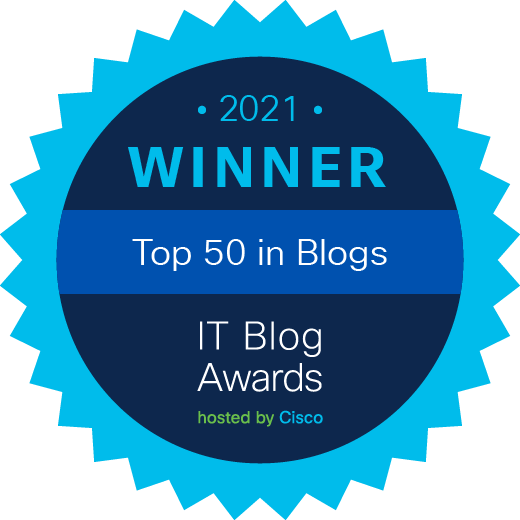 IT Blog Awards 2021 Top 50 Blogs Winner Badge